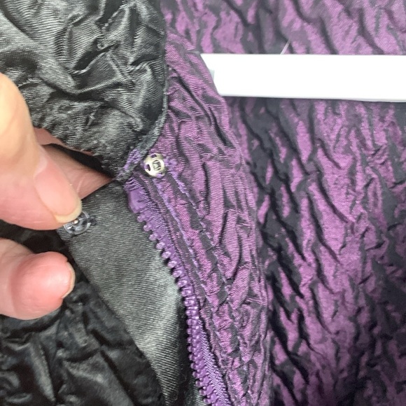 Vintage Reversible Black & Purple Midweight Jacket, Light & Airy, Pockets - Picture 8 of 9